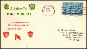 2 Dec 1945 WWII Patriotic Cover A Salute To Mike Murphy Baur Sherman 160