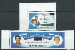 Montserrat #513-514 Royal Wedding 1981 (MNH)  CV $3.20