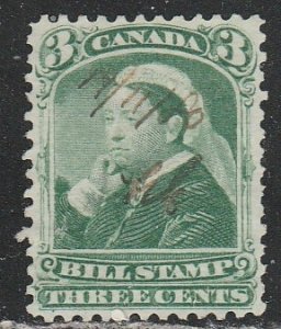 Canada   VanDam FB40    (O)  1868     Taxe  Bill stamp   Le $0.03