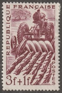 France, Scott#B233,  mint, hinged,  semi postal, 3f+1f, farming