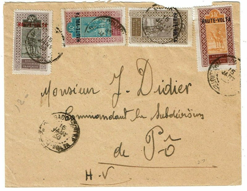 Upper Volta 1930 Ouagadougou cancel on internal cover