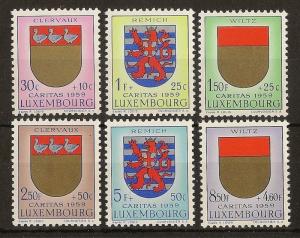 Luxembourg 1959 Caritas SG662-667 MNH
