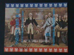 ​EQUARTORIAL GUINEA-1975-BICENTENARY OF AMERICAN REVOLUTION -CTO S/S VF