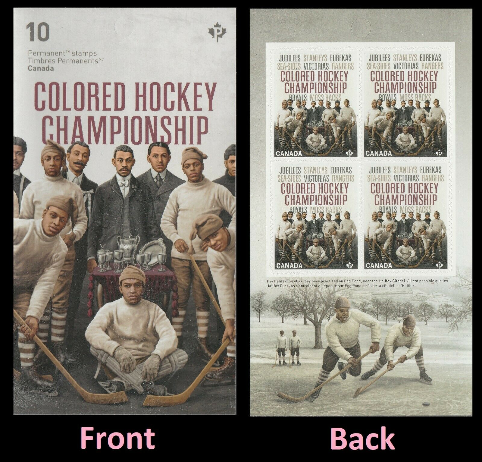 Canada 3233 Black History Colored Hockey Championship 'P' pane 4 stamps ...