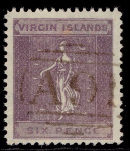 BRITISH VIRGIN ISLANDS QV SG38, 6d dull violet, FINE USED. Cat £50.