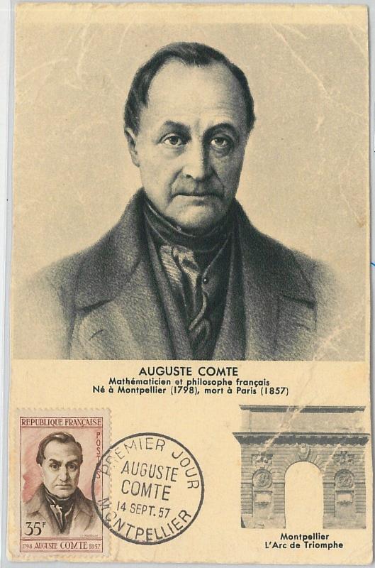 59151  -  FRANCE - POSTAL HISTORY: MAXIMUM CARD 1957 - COMTE Maths