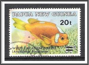 Papua New Guinea #720 Fish Surcharged Used