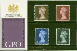 GB 1969 High Values German Presentation Pack SG787-790 Fine MNH