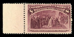 United States, 1893 Columbian Issue #236 Cat$140, 1893 8c magenta, left margi...