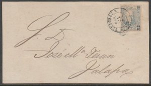 MEXICO-Veracruz 61, 25¢ 2-71 COVER FRONT TO JALAPA. VF. (9)