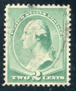 US Stamp #213 Washington 2c - PSE Cert - VF-XF 85 - USED - SMQ $40.00