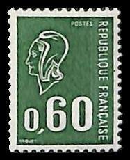 France 1974, Definitive, phosphor with red number on backside, MNH