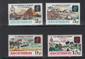 Ascension # 192-195, British Occupation  160th Anniversary, Mint LH,