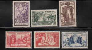 Senegal Scott 172-177 Paris Expsiition 1937 MH* set CV$10.50