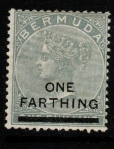 BERMUDA SG30 1901 ¼d on 1/= DULL GREY MTD MINT