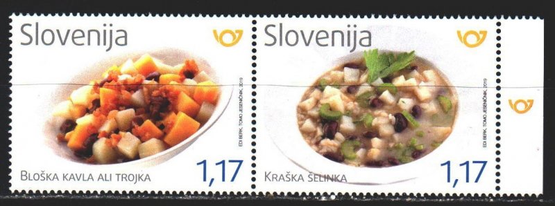 Slovenia. 2019. 1394-95. Gastronomy, Slovenian dishes. MNH.