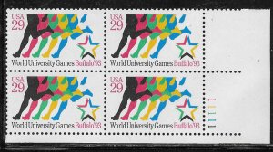 US #2748  29c World University Games Plate block of 4 (MNH)  CV $2.75