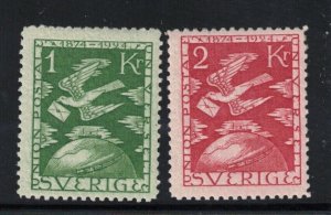Sweden #225 - #226 Very Fine Never Hinged Scarce Duo