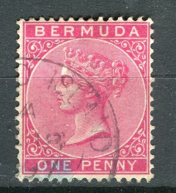 BERMUDA; 1890s early classic QV issue fine used 1d. value