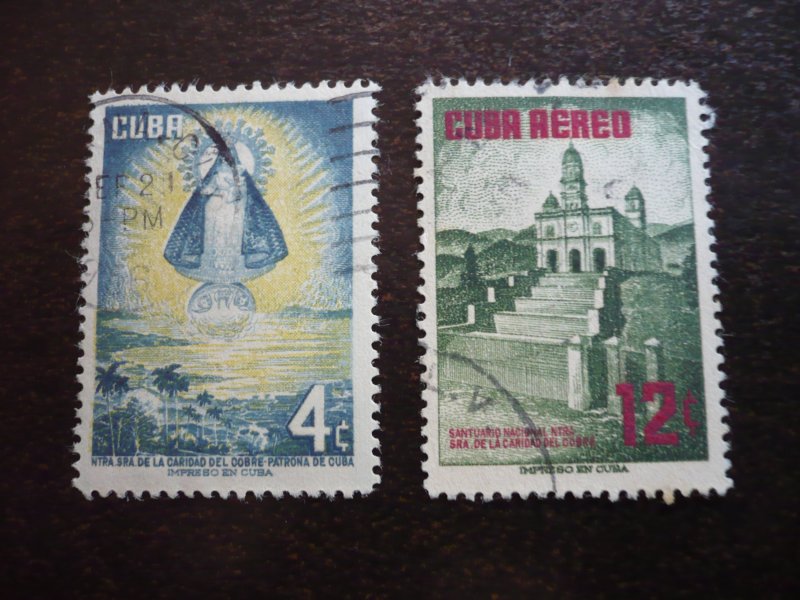 Stamps - Cuba - Scott# 559,C149 - Used Set of 2 Stamps