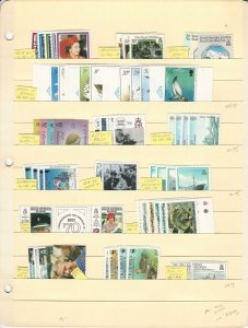 South Georgia Stamp Collection, #101//165, B1-4 Mint NH Sets, 1986-92, JFZ