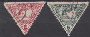 Austria QE  1-2 Mi 217-18 Used VF 1916 SCV $8.00