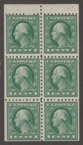 U.S. Scott Scott #462a Washington Stamp - Mint Booklet Pane