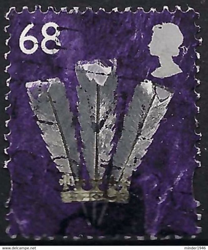 GREAT BRITAIN Wales 1999 QEII 68p Violet, Gold, Silver  & Black SGW87 FU