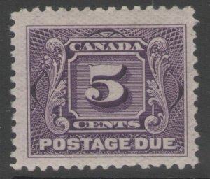 CANADA SGD6 1906 5c DULL VIOLET MTD MINT