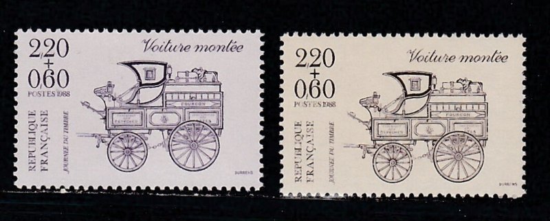 France # B599-600, Stamp Day - Postal Coach, Mint  NH, 1/2 Cat.