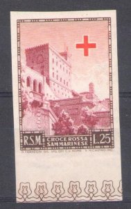 1951 San Marino, n. 369th Untoothed Red Cross - MNH** VARIETY
