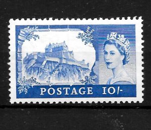 GB QEII, SG538, 10/- Waterlow Castle Wmk E2R, MNH, Cat £90