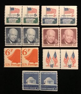 1338ALP, 1338GLP, 1401LP, 1402LP, 1518LP, 1519LP, 1520LP,set of 7 line pairs MNH