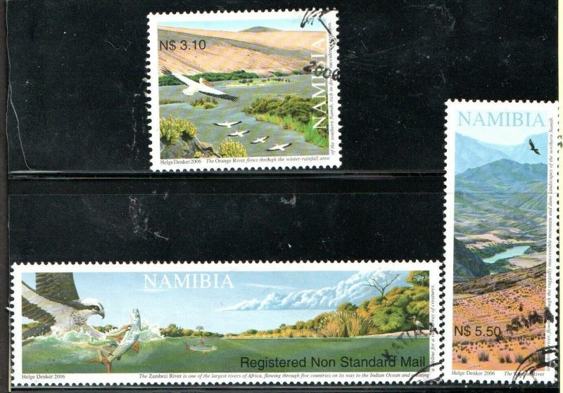 2006   NAMIBIA  -  SG: 1046/48  -  RIVERS  -  USED