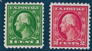 US 1914 Sc. #424-5 LH and nicely centered