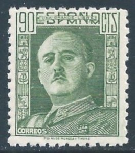 Spain #714a NH 90c Gen. Francisco Franco Perf. 9 1/2 x 10 1/2