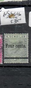 MALAYA NEGRI SEMBILAN    TIGER 4C/1C    SG 16  MOG   P1120HH