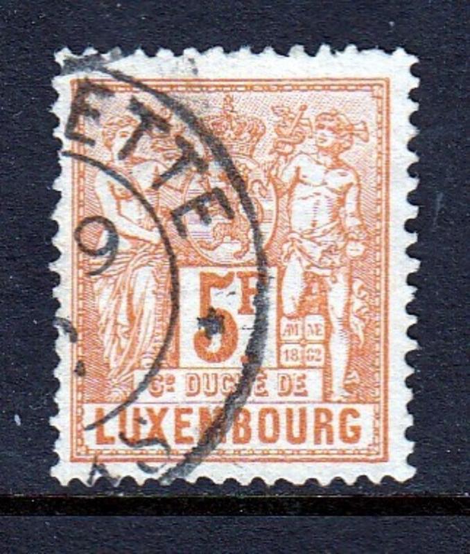 Luxemburg #59 5fr perf 13 1/2 - Super Nice (USED) cv$160.00