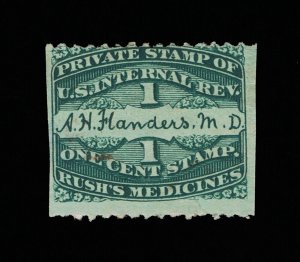 GENUINE #RS87d PRIVATE DIE A.H. FLANDERS MEDICINE ON WMK-191R PAPER #14446