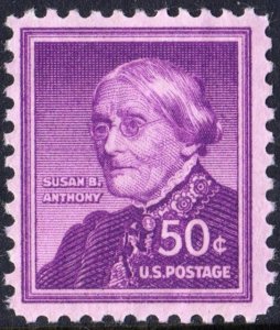 SC#1051 50¢ Susan B. Anthony (1955) MNH