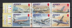 Jersey 2009  Aviation History. Set of 6  NHM