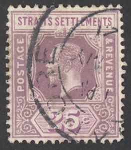 Straits Settlements Sc# 161 Used 1912-1923 25c King George V