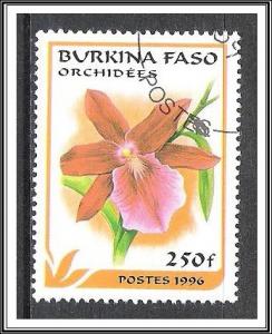 Burkina Faso #1085 Orchids Flowers CTO NH