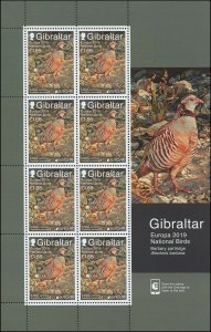 GIbraltar 2019 Sc 1701 Birds partridge CV $36