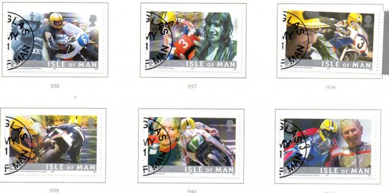 Isle of Man Sc 907-12 2001 Joey Dunlop Racer stamp set used