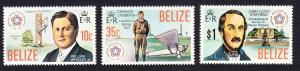 Belize Bicentenary of American Revolution 3v SG#439-441 SC#374-376