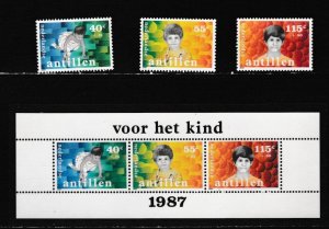 Netherlands Antilles # B253-255, B255a, Boys Growth Stages, Mint NH, 1/2 Cat.