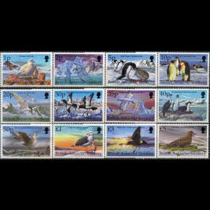 BR.ANTARCTIC TERR. 1998 - Scott# 263-74 Birds Set of 12 NH