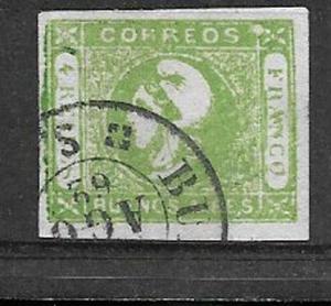 ARGENTINA BUENOS AIRES 1859 4 REALES CABECITA GJ 16 MT12 BORROSA USED CV 100 USD