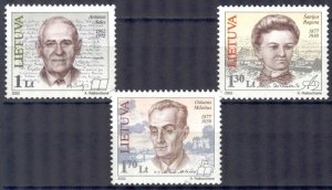 Lithuania 2002 Famous People Writers Sc.713/5 MNH